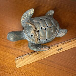 Ceramic Sea Turtle for Potpourri Scented Oils Fairy Lights Decor 8"